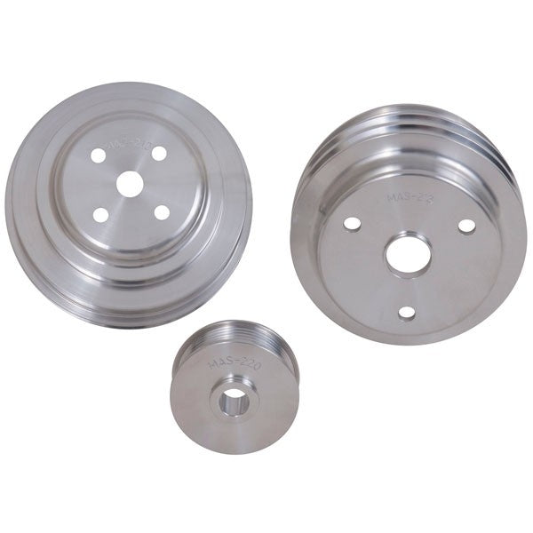 Chevrolet GM 5.0 5.7 F Body GM Truck 3 Piece Billet Aluminum Underdrive Pulley Kit 85-87