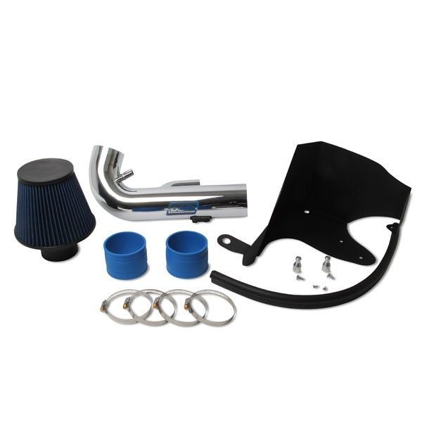 Ford Mustang GT Cold Air Intake Kit Powder Coated Chrome 11-14