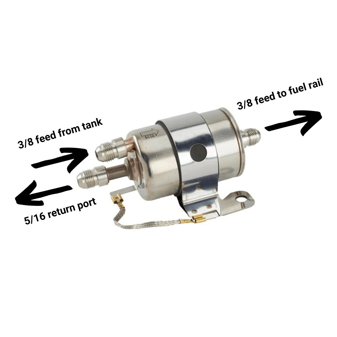 Corvette-Style 58 PSI Filter/Regulator — LS Swap (Includes -6 AN Adapters)