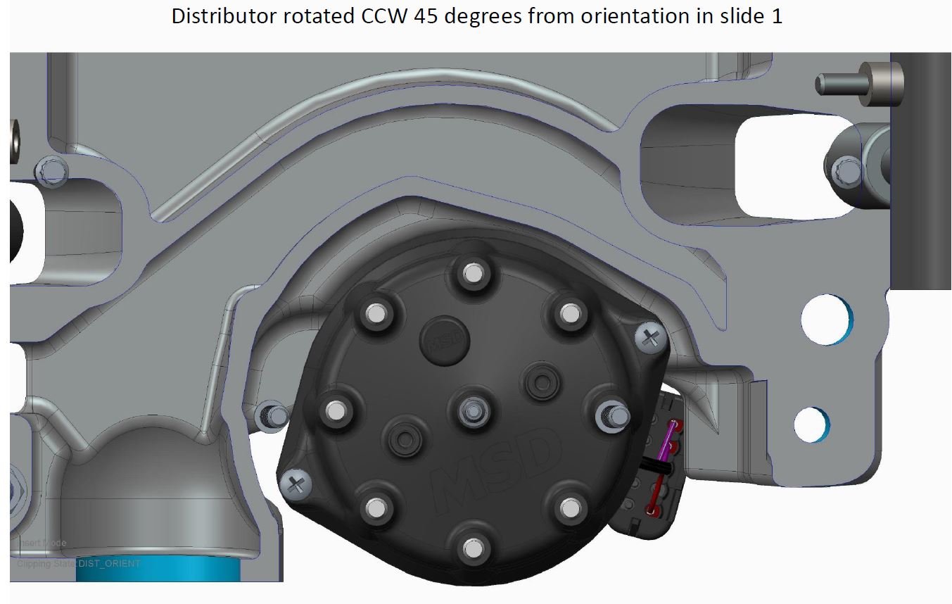 351W Ford Hi-Ram EFI Manifold 105mm LS Throttle Body Flange Top