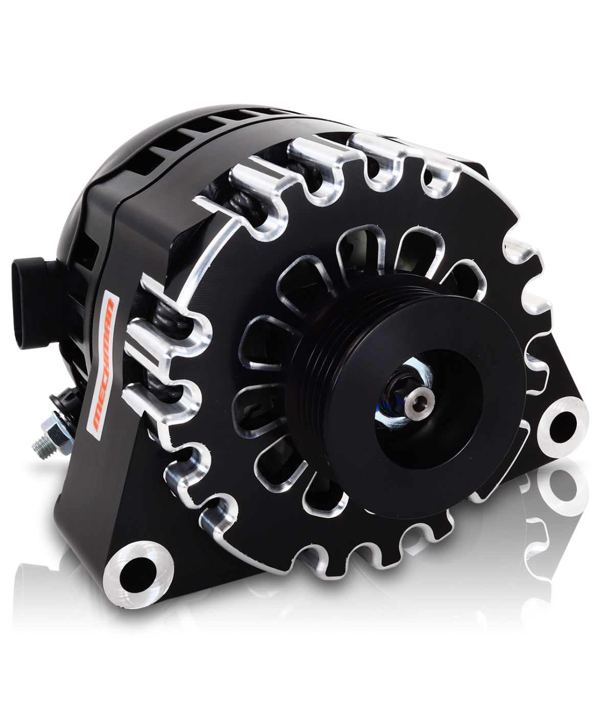 Mechman S-Series Billet 170 AMP Racing Alternator 2005-13 C6 & Z06 Black Anodized Finish