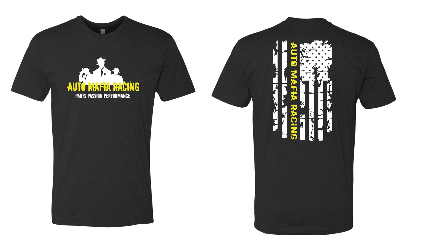 Mafia Tri Blend Distressed Flag T-shirt (Yellow)
