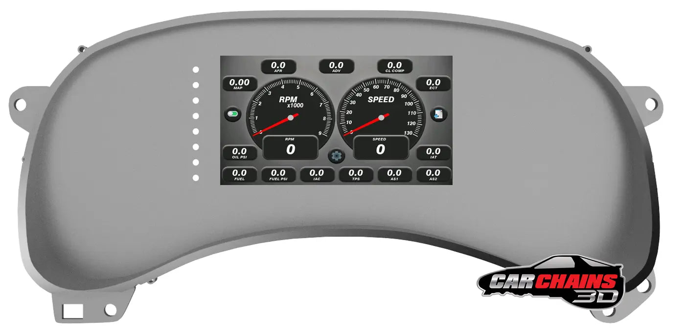 3D Printed Tinker All-In-One Digital Dash Cluster for 1999-2007 Chevrolet Silverado, GMC Sierra - CarChains3d