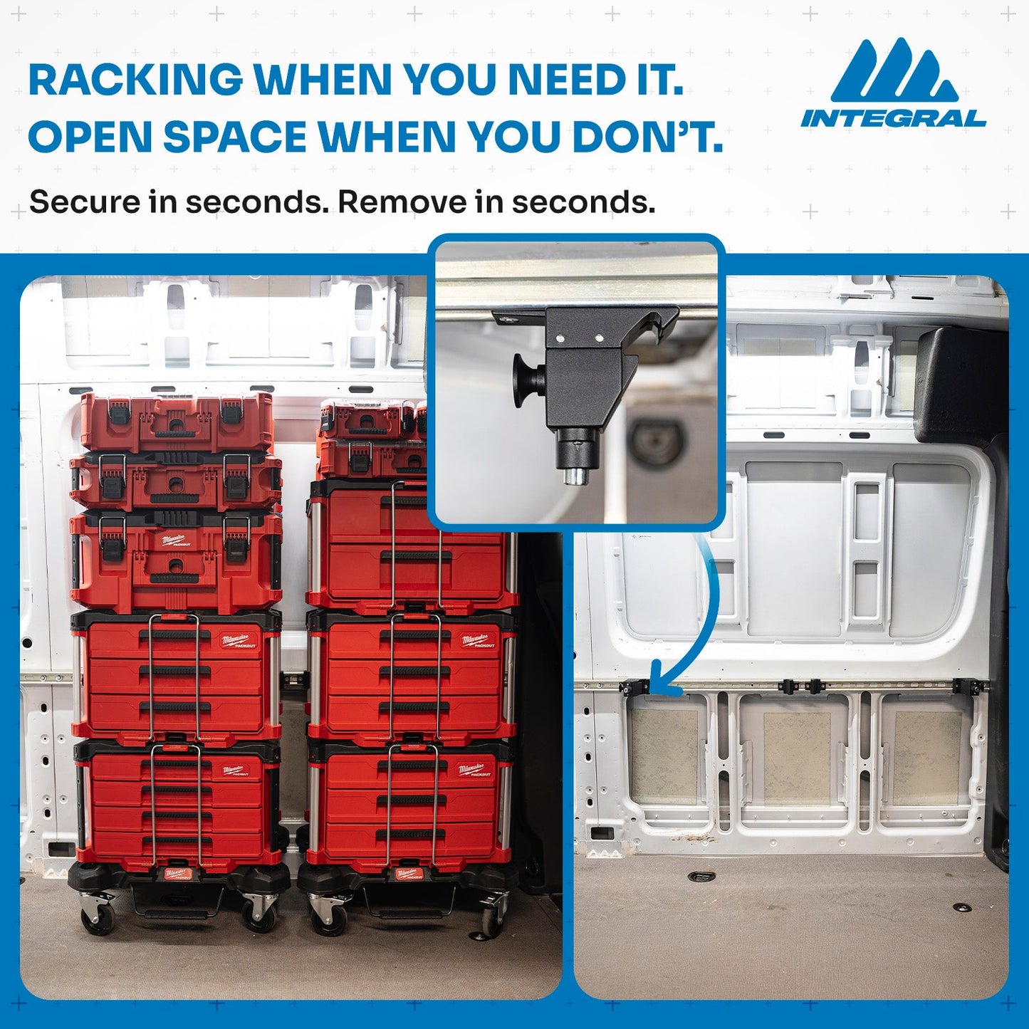 Stack Lock - Mount Compatible with Milwaukee Packout Organizers
