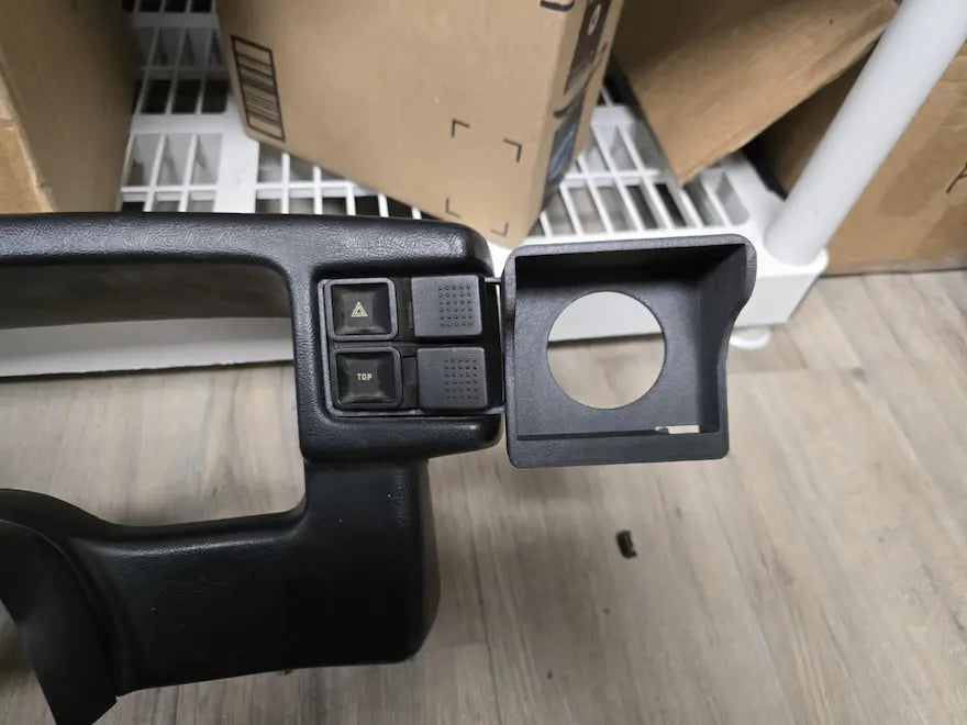 3D Printed Holley EFI 3.5 Inch Terminator X / Sniper Screen Hazard Switch for 1987-1993 Ford Mustang - CarChains3d