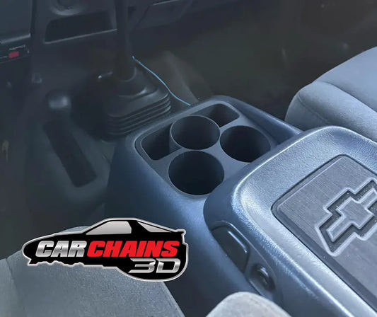 3D Printed ABS-GF Cup Holder Console Insert for 1999-2002 Chevrolet Silverado and GMC Sierra - CarChains3d
