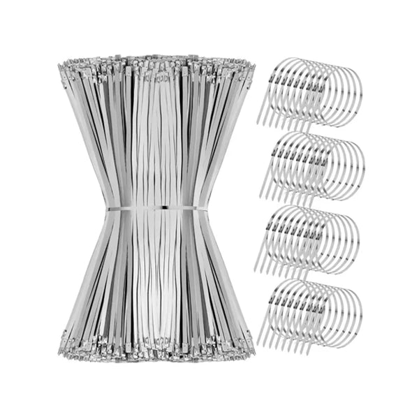 100 Pcs Heavy Duty 304 Stainless Steel Zip Ties