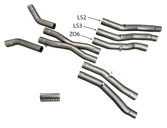 C6 CORVETTE X-PIPE KIT 2005-13 (LS2, LS3, LS7 ENGINES)