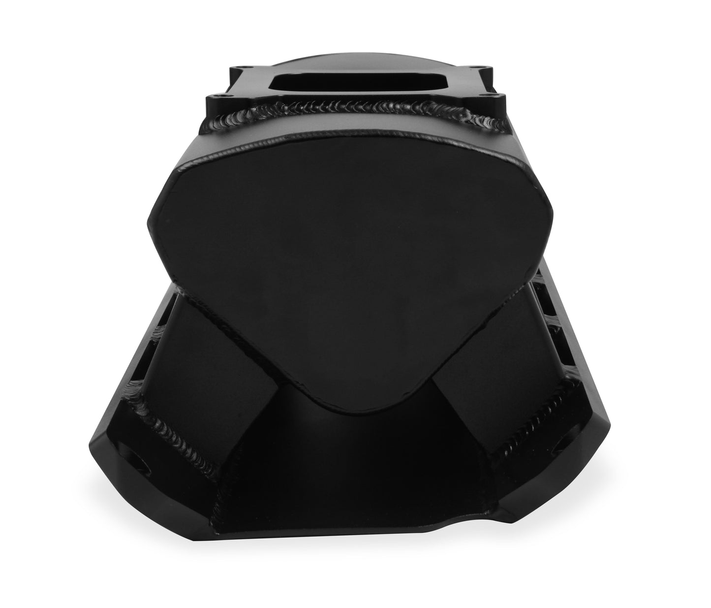 Sheet Metal Fabricated Intake Manifold 289-302 Small Block Ford Single Plane Carbureted Black with Sniper logo.