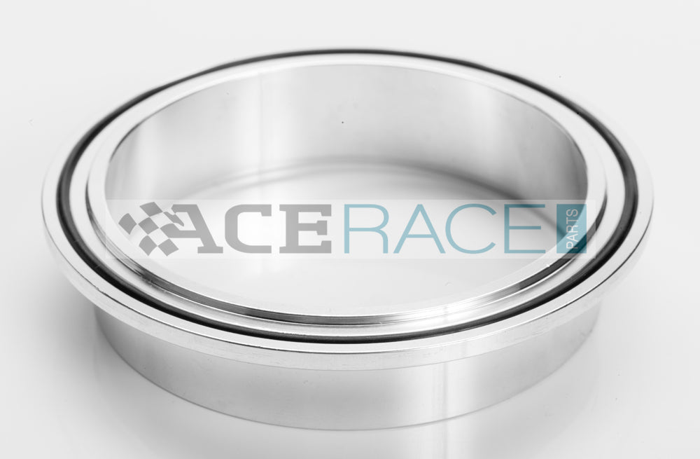 5.000" V-Band Assembly  - Aluminum "Male + O-Ring/Female" Flanges, 304 Stainless Clamp