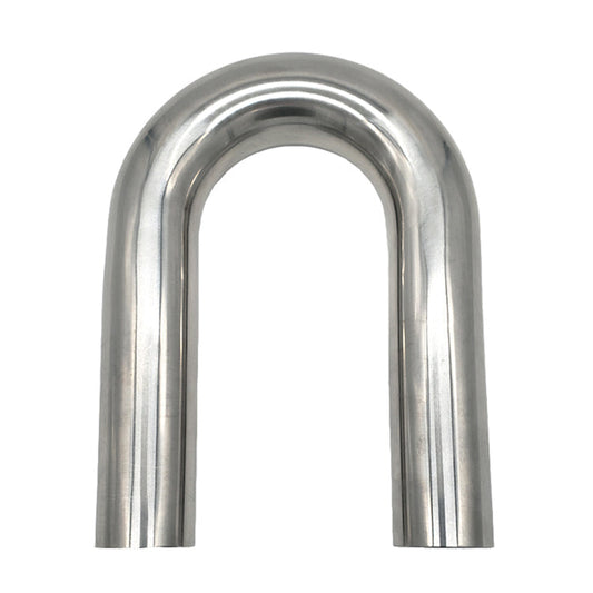 1.500" 16ga 180° Mandrel Bend - (2.250" CLR / 6.000" Legs) - Polished OD - 304 Stainless