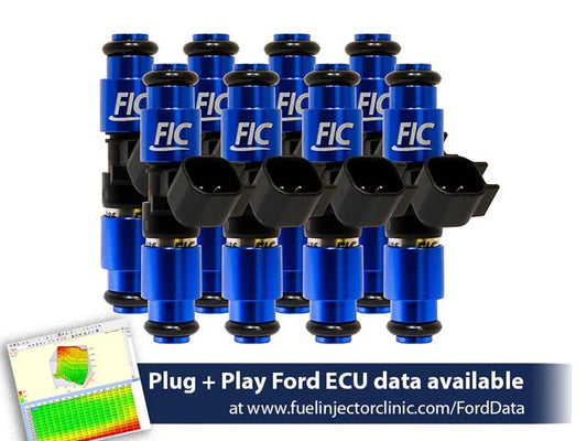 1200cc-D (130 lbs/hr at 58 PSI fuel pressure) FIC Fuel Injector Clinic Injector Set for Ford F150 (2004+) Ford Lightning (1999-2004) Injector Sets