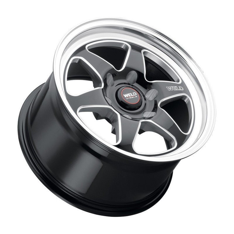 WELD Ventura 6 Drag Gloss Black Wheel with Milled Spokes 17x7