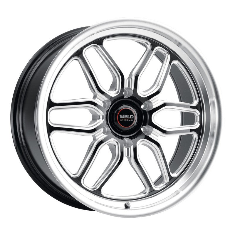 WELD Laguna 6 Drag Gloss Black Wheel with Milled Spokes 17x7