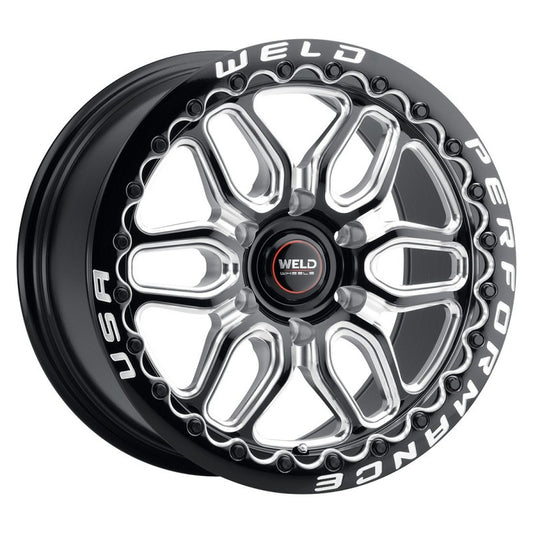 WELD Laguna 6 Beadlock Drag Gloss Black Wheel with Milled Spokes 17x10