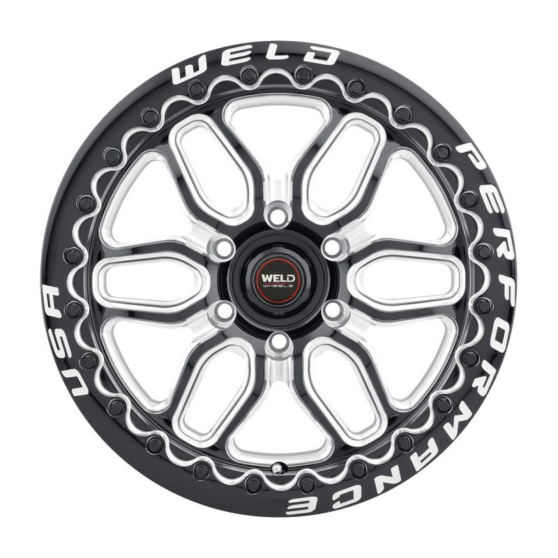 WELD Laguna 6 Beadlock Drag Gloss Black Wheel with Milled Spokes 17x10