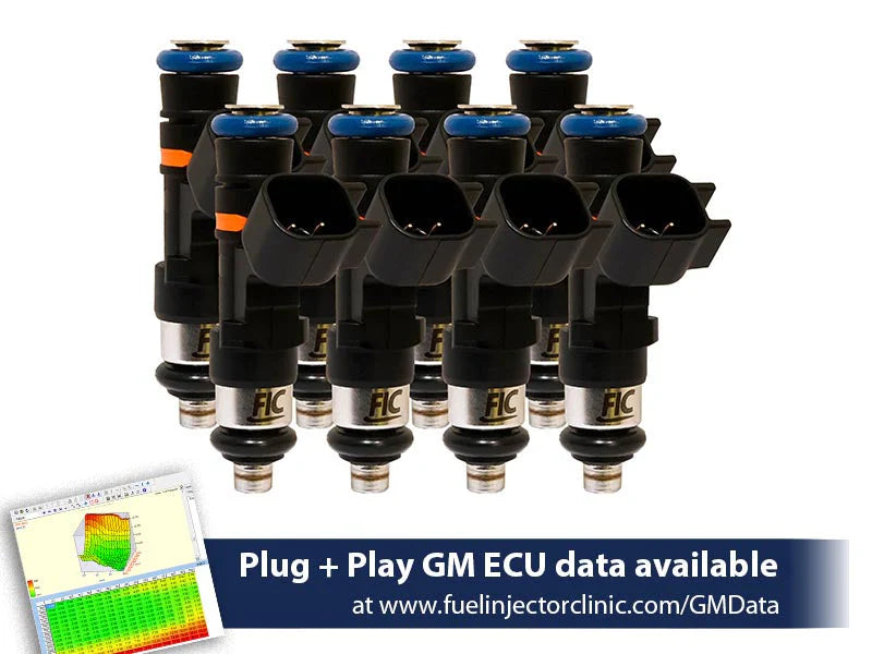 1000cc (100 lbs/hr at OE 58 PSI fuel pressure) FIC Fuel Injector Clinic Injector Set for 4.8/5.3/6.0 Truck Motors ('99-'06) (High-Z) (is304-1000h)