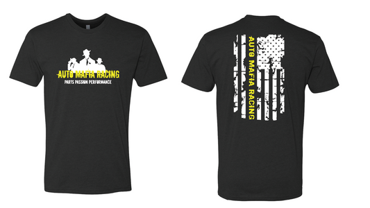 Mafia Tri Blend Distressed Flag T-shirt  (Yellow)