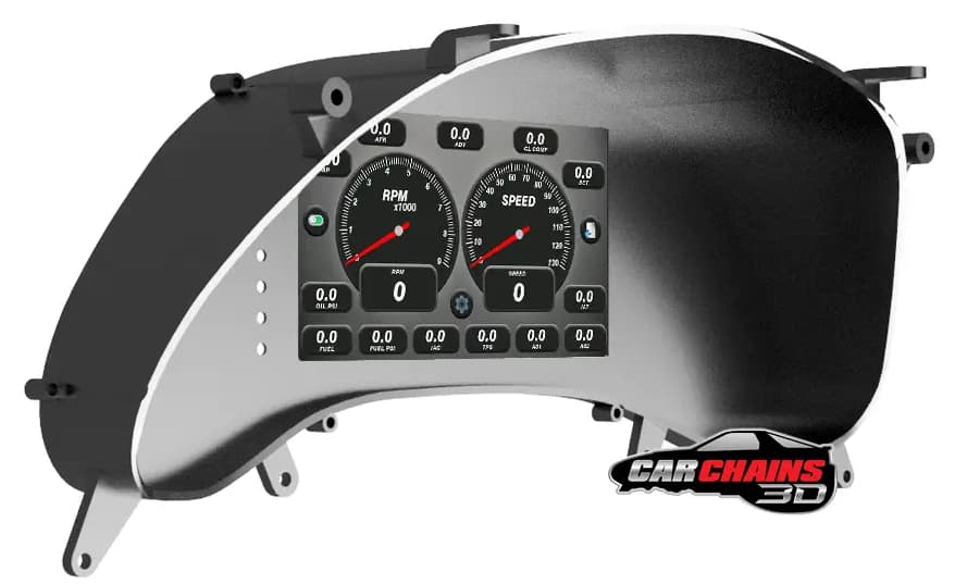 3D Printed Tinker All-In-One Digital Dash Cluster for 1997-2004 Chevrolet C5 Corvette - CarChains3d