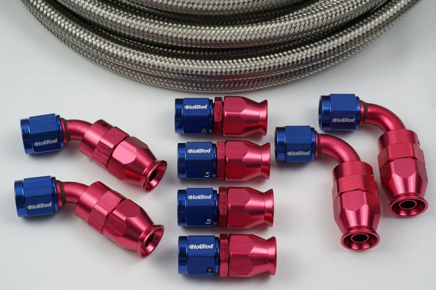 AN-8 Stainless Braided PTFE hose and 8 AN Fittings Bundle Deal