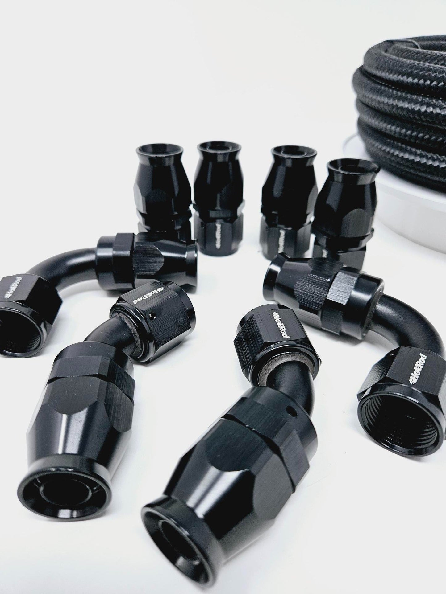 AN-8 Nylon Braided PTFE hose and 8 AN Fittings Bundle Deal