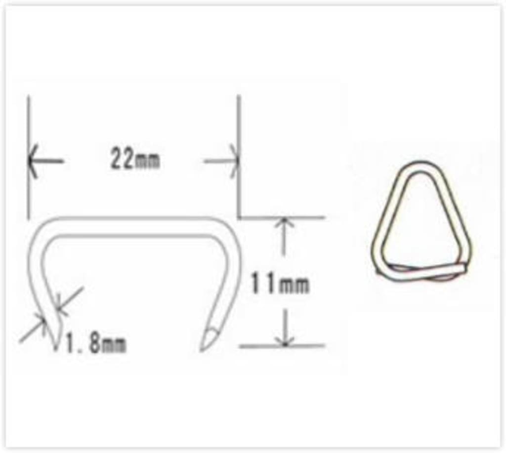 Galvanized Hog Ring Staples - 200 Pcs