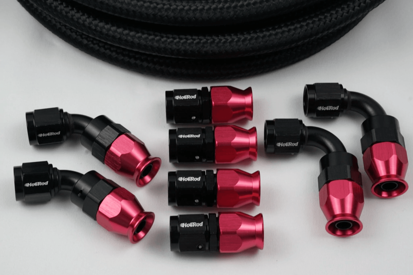 AN-10 Nylon Braided PTFE hose and 8 AN Fittings Bundle Deal