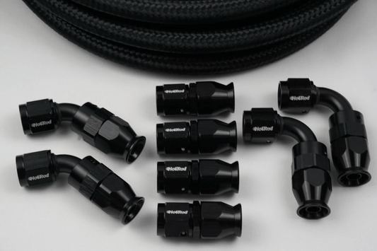 AN-6 Nylon Braided PTFE hose and 8 AN Fittings Bundle Deal