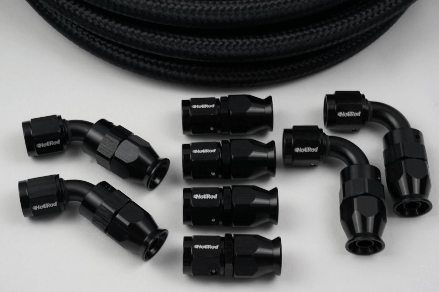 AN-10 Nylon Braided PTFE hose and 8 AN Fittings Bundle Deal