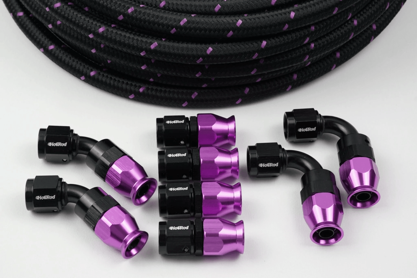 AN-10 Nylon Braided PTFE hose and 8 AN Fittings Bundle Deal
