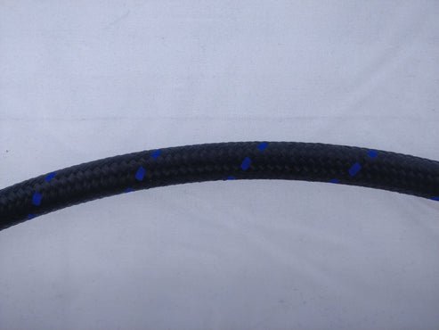 PTFE lined Black Nylon with Blue Check braided hose - AN6, AN8, AN10