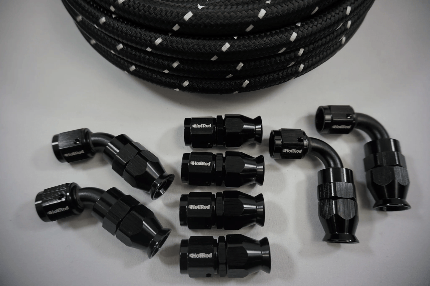 AN-8 Nylon Braided PTFE hose and 8 AN Fittings Bundle Deal